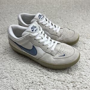 Nike SB Force 58 Shoes Mens Size 9 White Blue Skateboarding Low Top CZ2959-100